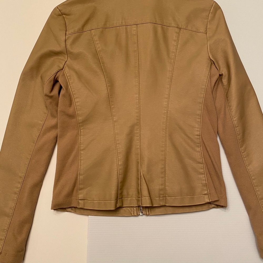 Tan express leather jacket - Picture 2 of 3